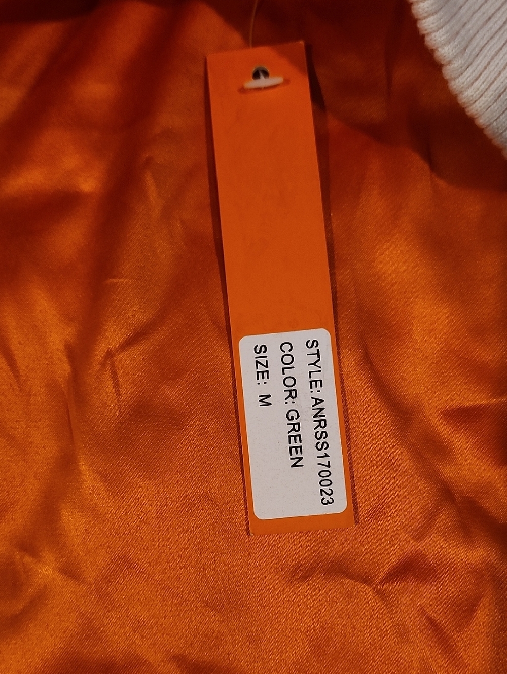 Atelier New Regime Green Satin Bomber with Pink Rib Collar - Picture 5 of 11